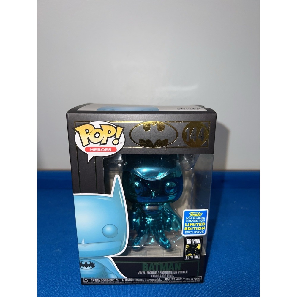 Funko Pop! Heroes Batman #144 Teal Chrome – 2019 Summer Convention Exclusive.